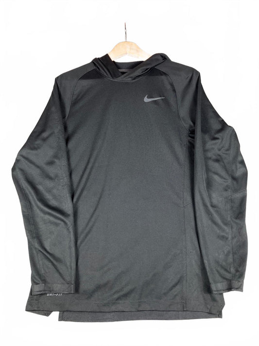 Nike Dri-FIT Black Vintage Hoodie Sweatshirt Size Small