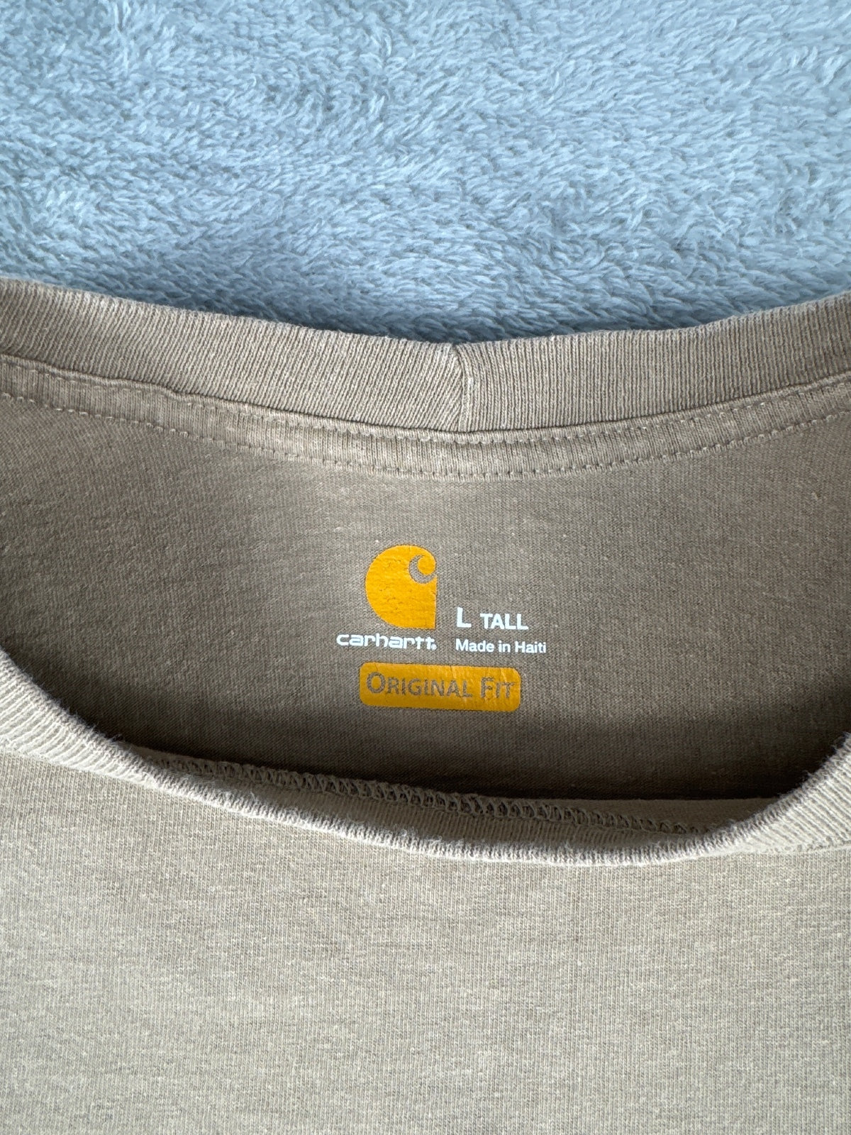 Carhartt Original Fit Tall Large Brown Pocket T-Shirt Large