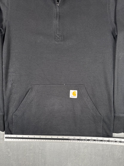 Carhartt Relaxed Fit Black Half-Zip Pullover Sweatshirt S