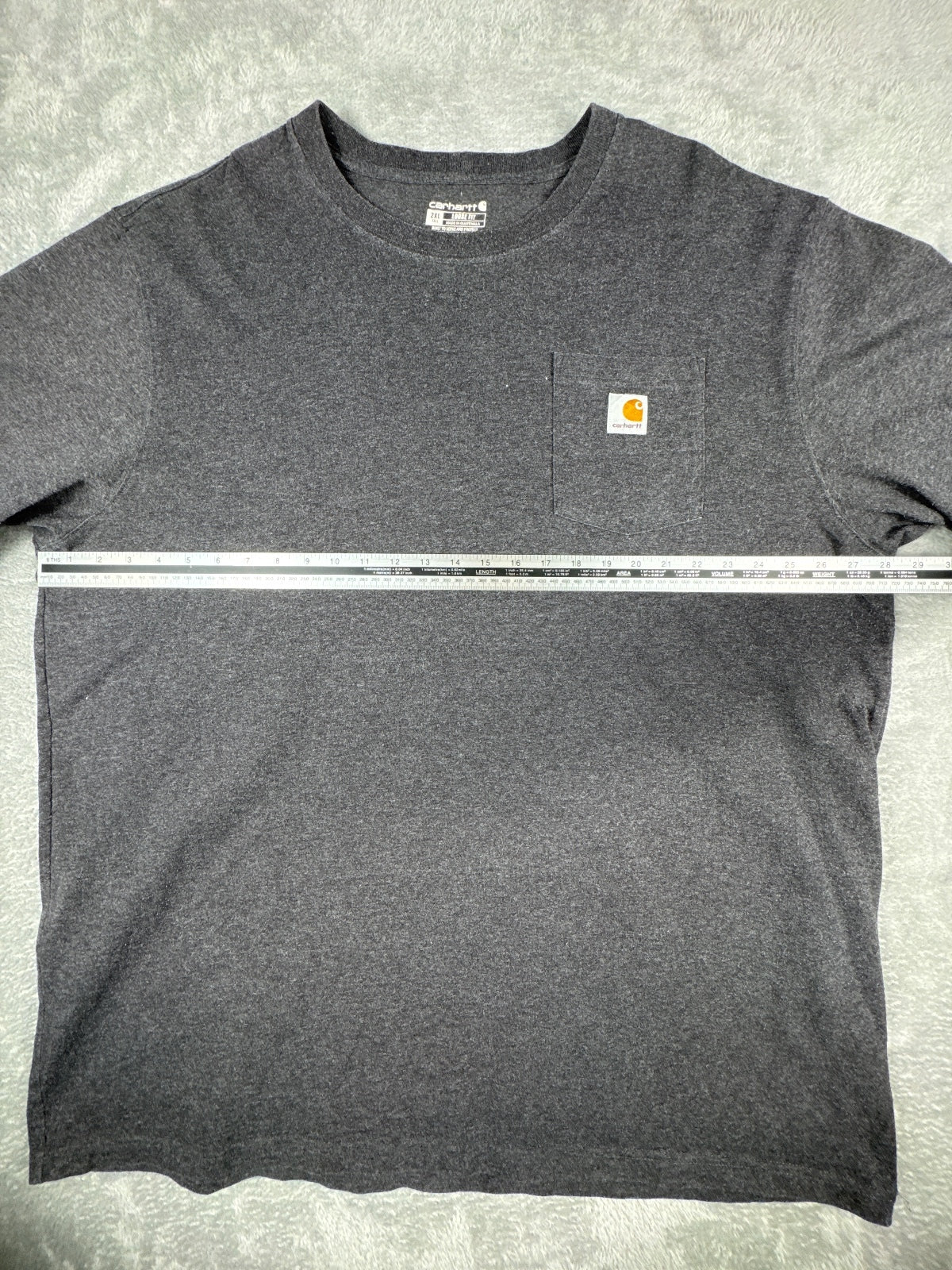 Carhartt Men's Tall Loose Fit Grey Pocket T-Shirt Size XXL