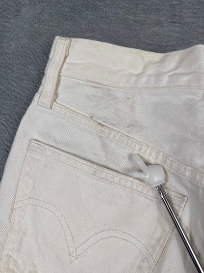 Levi's 501 White Denim Shorts W24