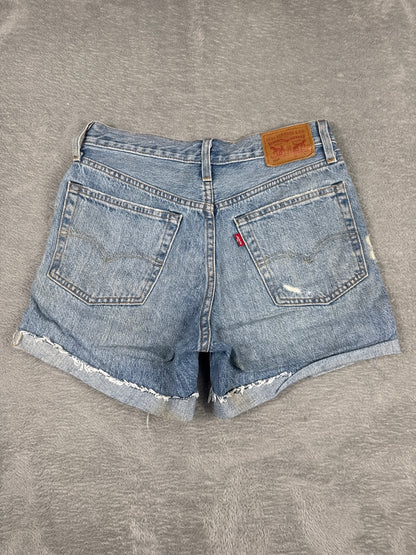 Levi's 501 Distressed Denim Shorts W25