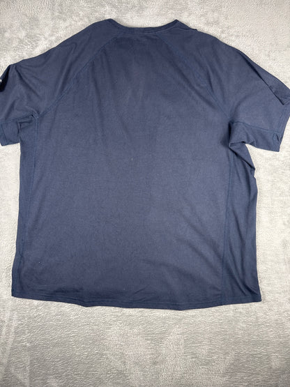 Carhartt Navy Blue T-Shirt with Red Logo, Size 3XL