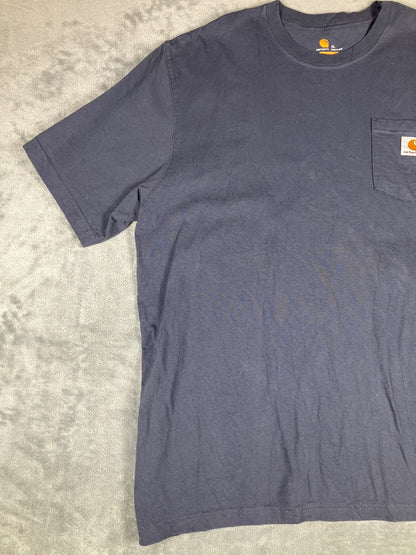 Carhartt Original Fit Navy Blue Pocket T-Shirt Size XL