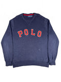 Vintage Polo Ralph Lauren Navy Blue Crewneck Sweatshirt - XL