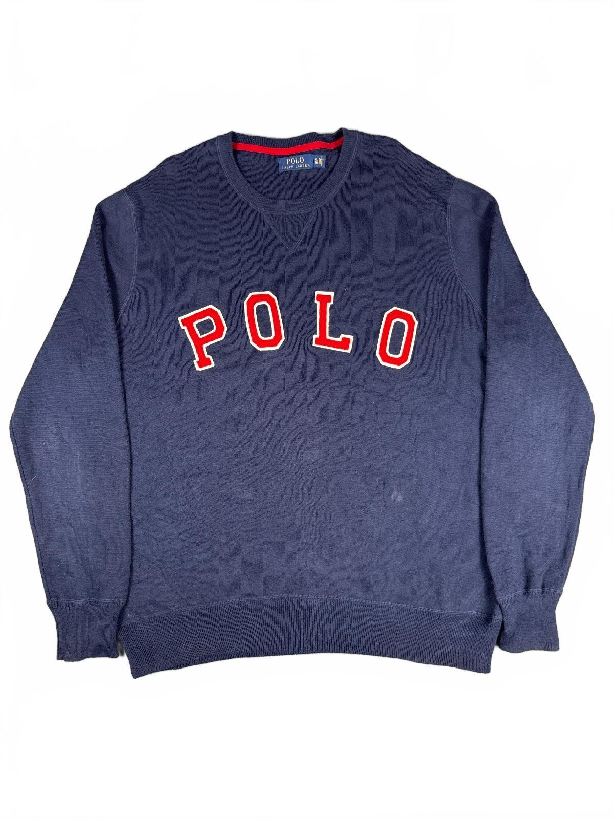 Vintage Polo Ralph Lauren Navy Blue Crewneck Sweatshirt - XL