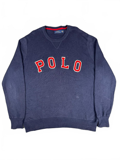 Vintage Polo Ralph Lauren Navy Blue Crewneck Sweatshirt - XL