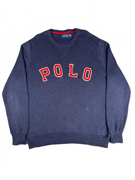 Vintage Polo Ralph Lauren Navy Blue Crewneck Sweatshirt - XL