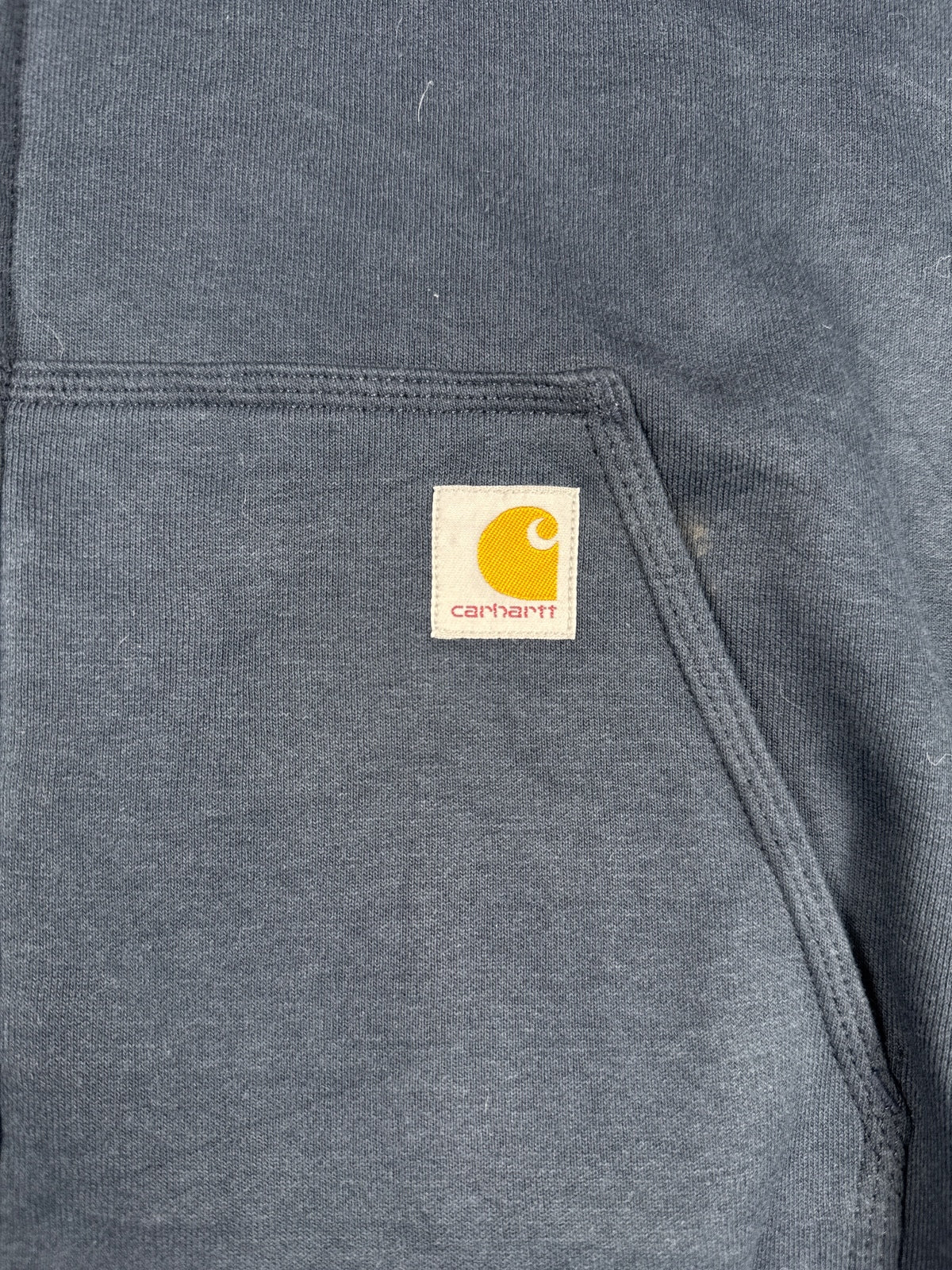 Carhartt Loose Fit Medium Navy Blue Zip-Up Hoodie Sweatshirt