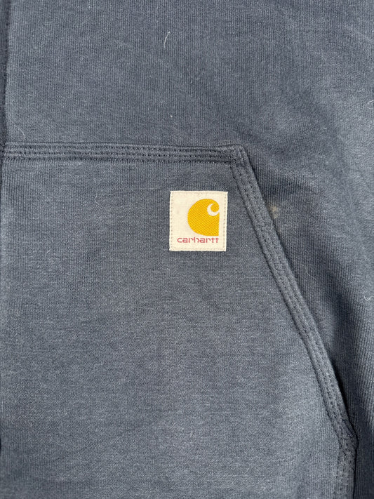 Carhartt Loose Fit Medium Navy Blue Zip-Up Hoodie Sweatshirt