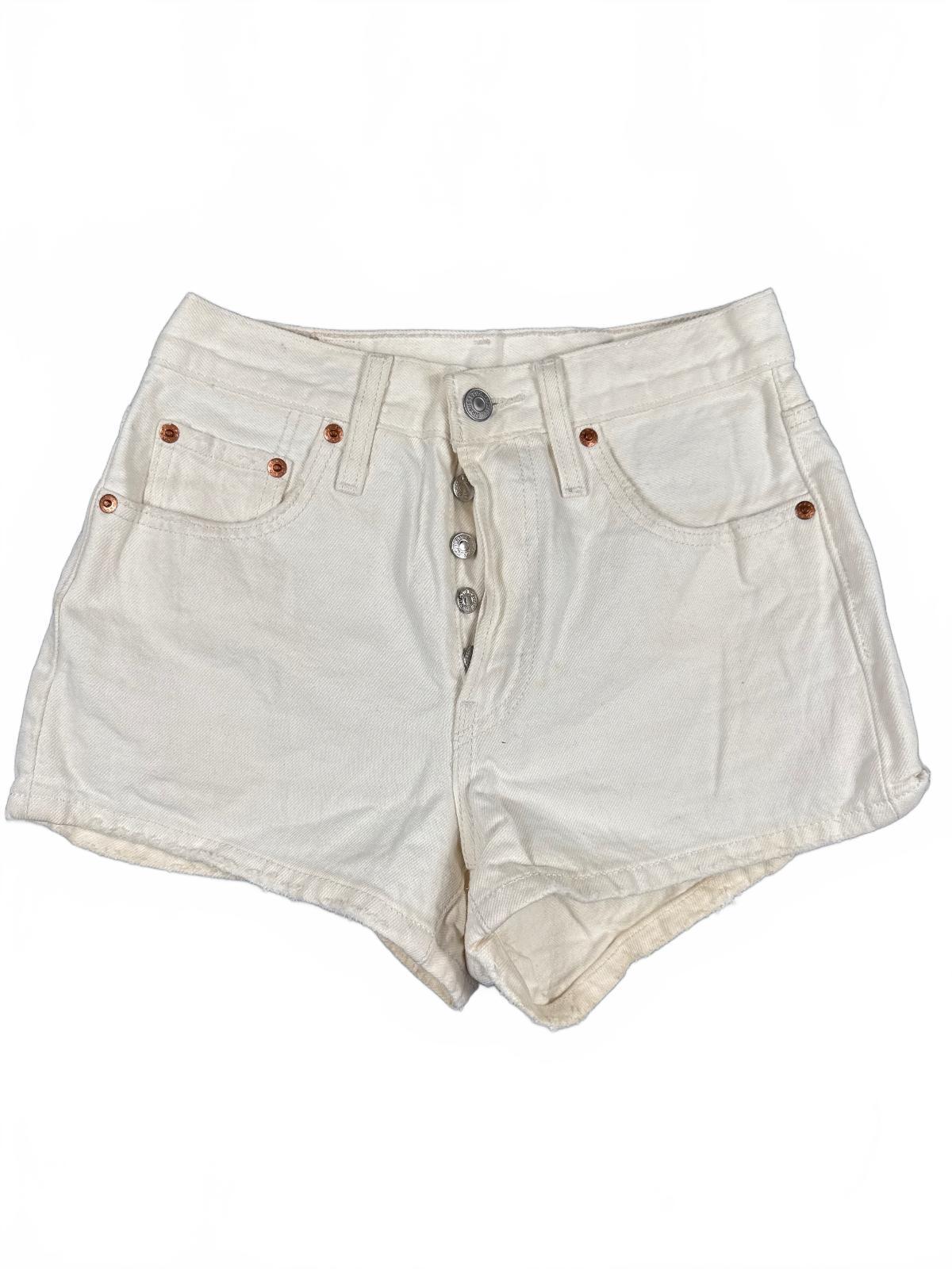 Levi's 501 White Denim Shorts W24