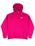 Nike Pink Pullover Hoodie with Front Pocket and Drawstring L