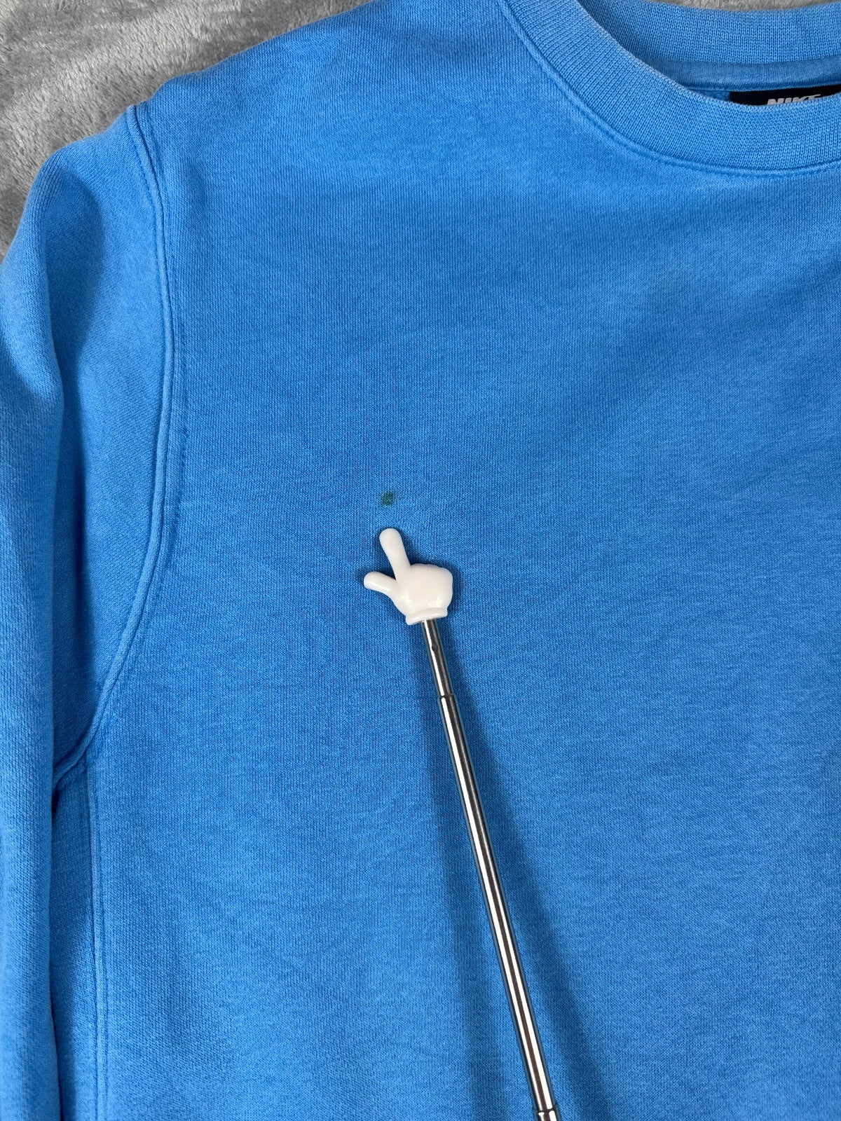 Nike Blue Crewneck Sweatshirt with White Logo, Size Small