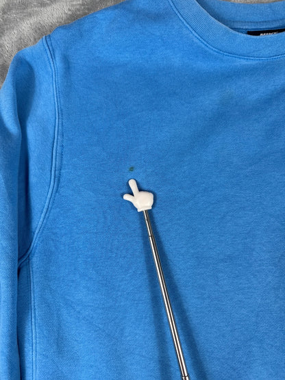Nike Blue Crewneck Sweatshirt with White Logo, Size Small