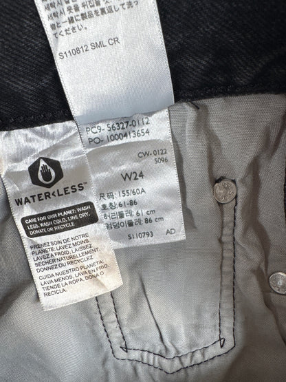 Levi's 501 Black Denim Cutoff Shorts W24