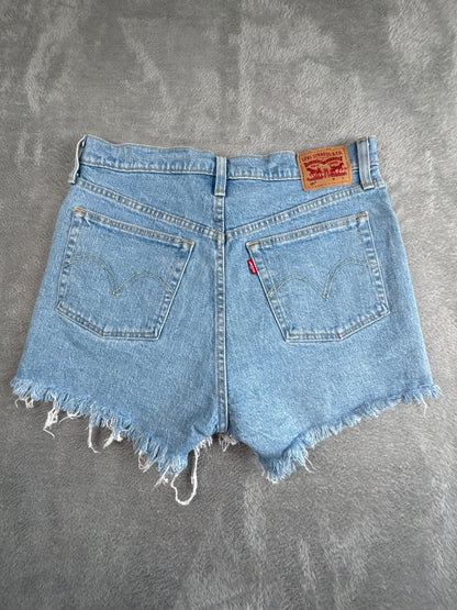 Levi's 501 Light Blue Denim Cutoff Shorts W30