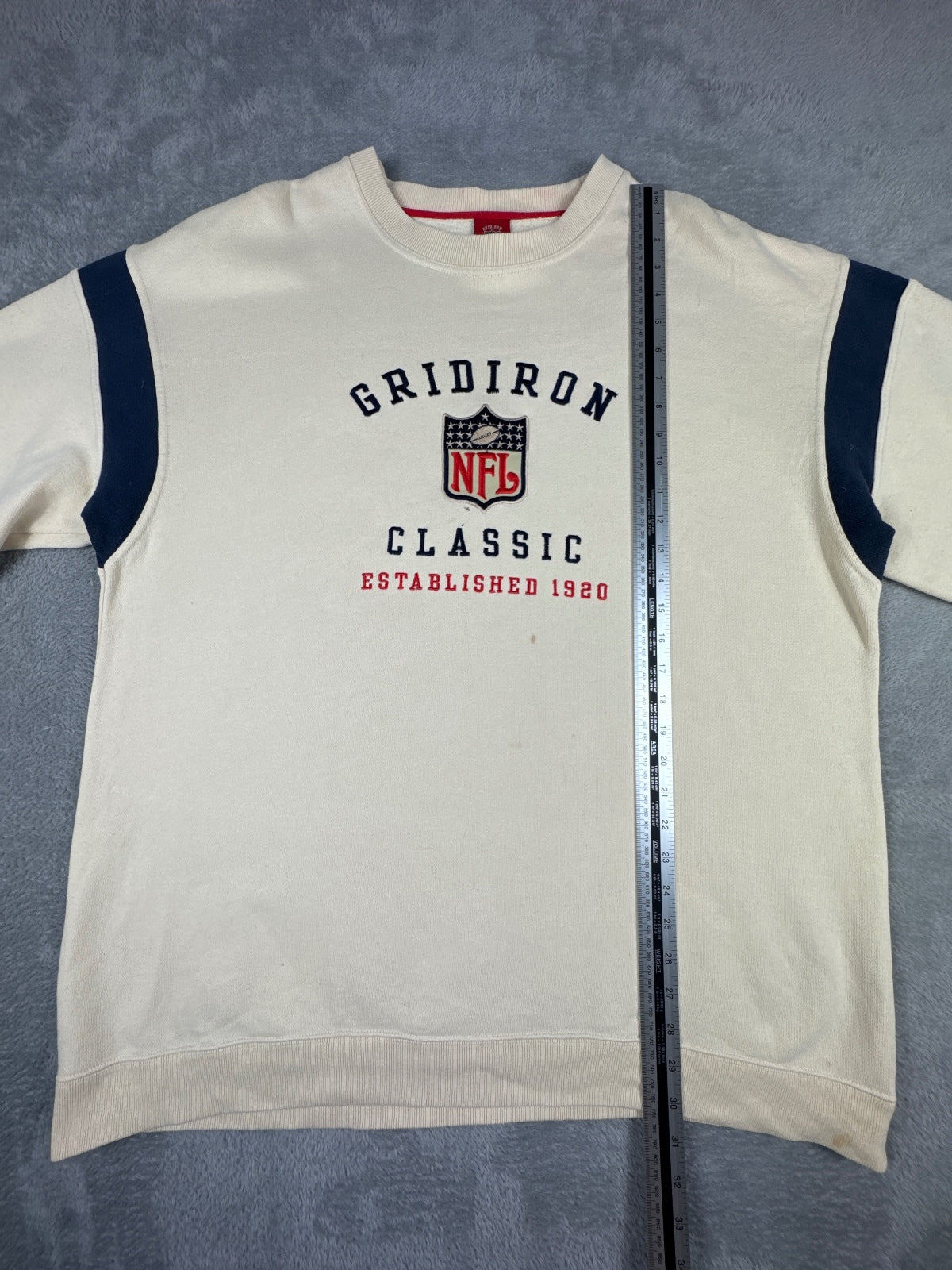 Reebok NFL Gridiron Classic Cream Sweatshirt Size L