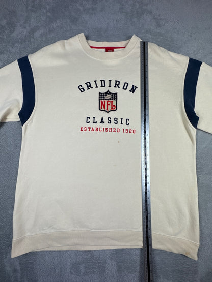 Reebok NFL Gridiron Classic Cream Sweatshirt Size L