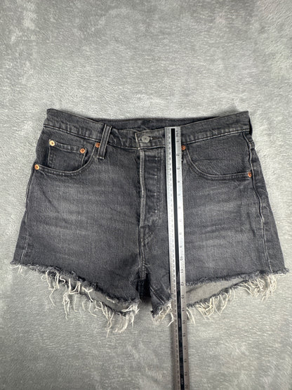 Levi's 501 Black Denim Cutoff Shorts W29