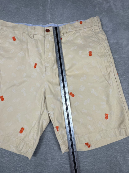 Tommy Hilfiger Beige Pineapple Embroidered Shorts W38