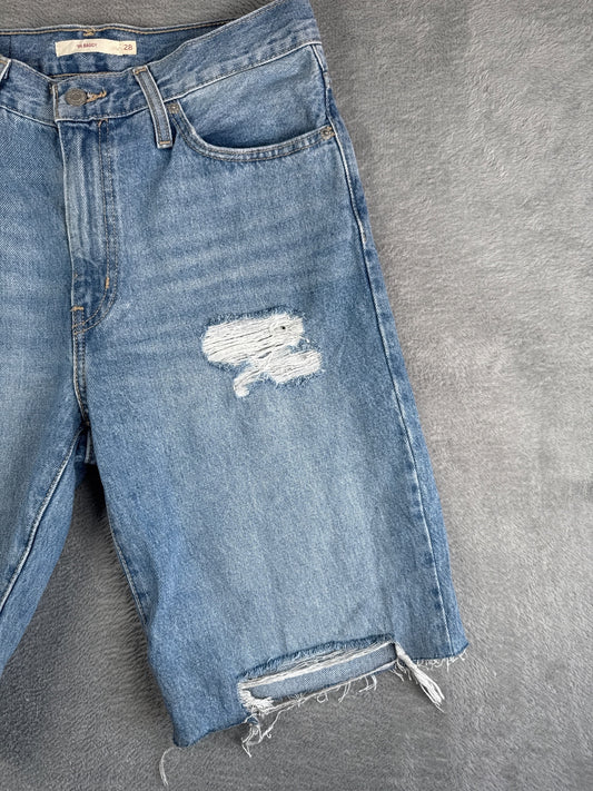 Levi's '94 Baggy Light Blue Denim Shorts Size 28