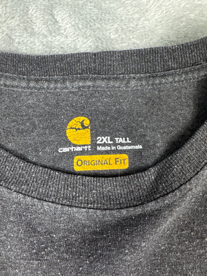 Carhartt Tall Original Fit Heather Black T-Shirt Size XXL