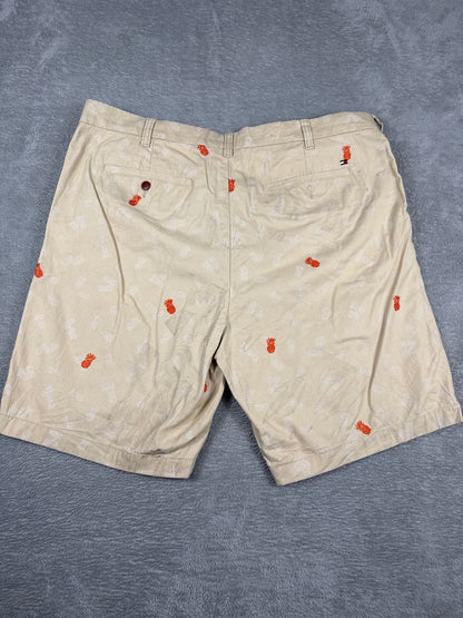 Tommy Hilfiger Beige Pineapple Embroidered Shorts W38
