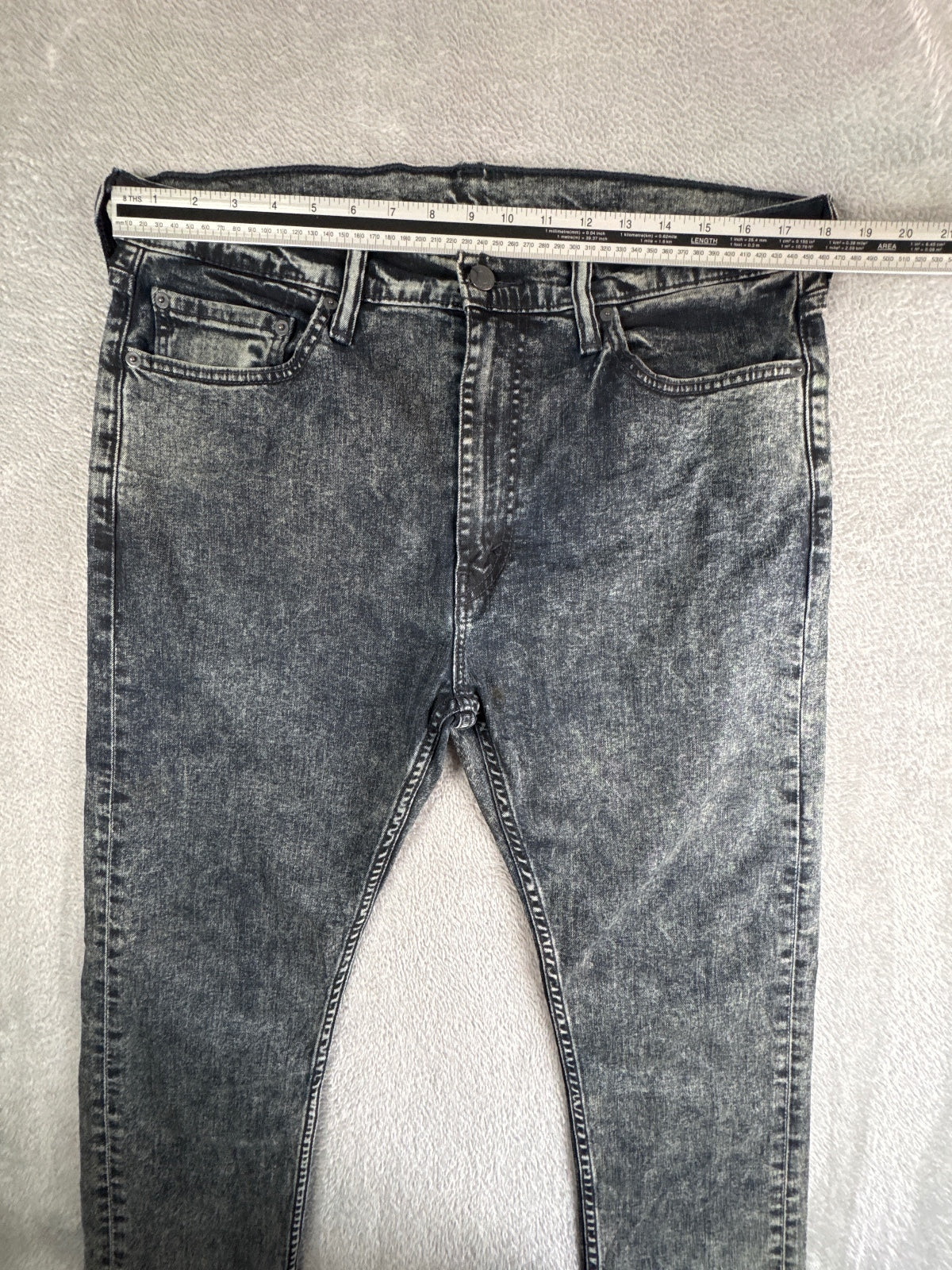 Levi's 510 Black Acid Wash Skinny Jeans W36 L32