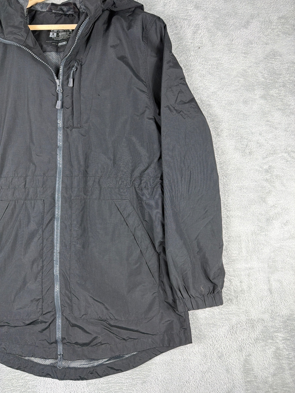 Carhartt Rain Defender Black Relaxed Fit Jacket Size M