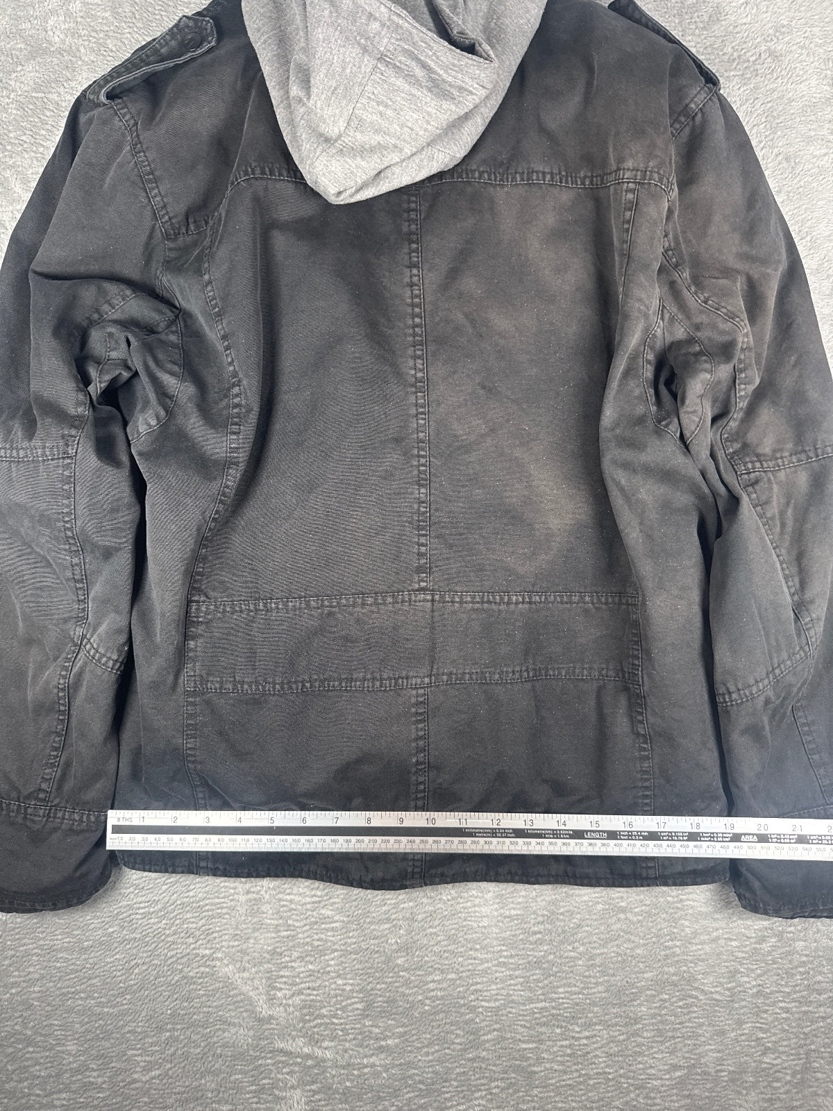 Levi's Black Casual Jacket with Grey Hooded Inner Layer - L