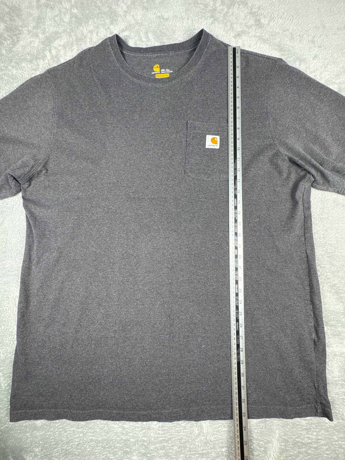 Carhartt Tall Original Fit Heather Black T-Shirt Size XXL