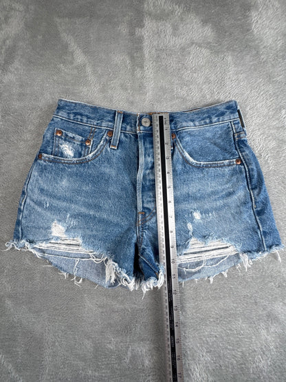 Levi's Premium Capital E 501 Distressed Denim Shorts W24