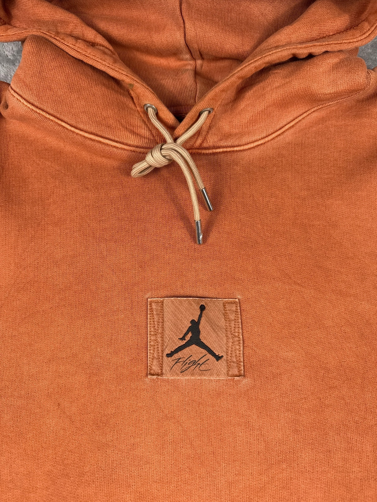 Jordan Orange Hoodie Sweatshirt with Front Pocket and Draws