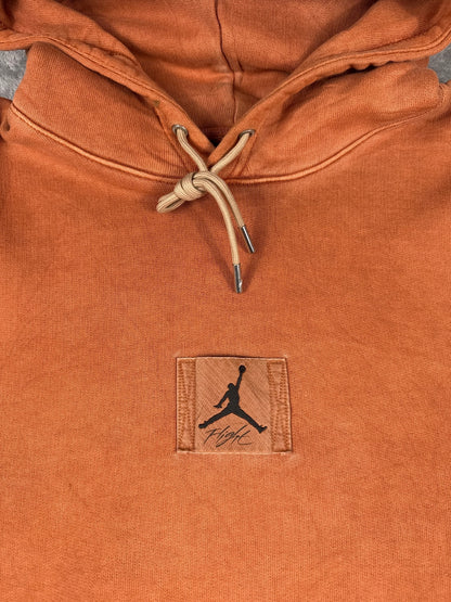 Jordan Orange Hoodie Sweatshirt with Front Pocket and Draws