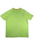Carhartt Force Short Sleeve Lime Green Pocket T-Shirt Size L