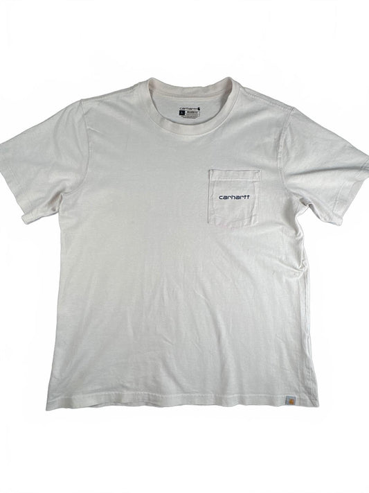Carhartt Relaxed Fit White Pocket T-Shirt Size L