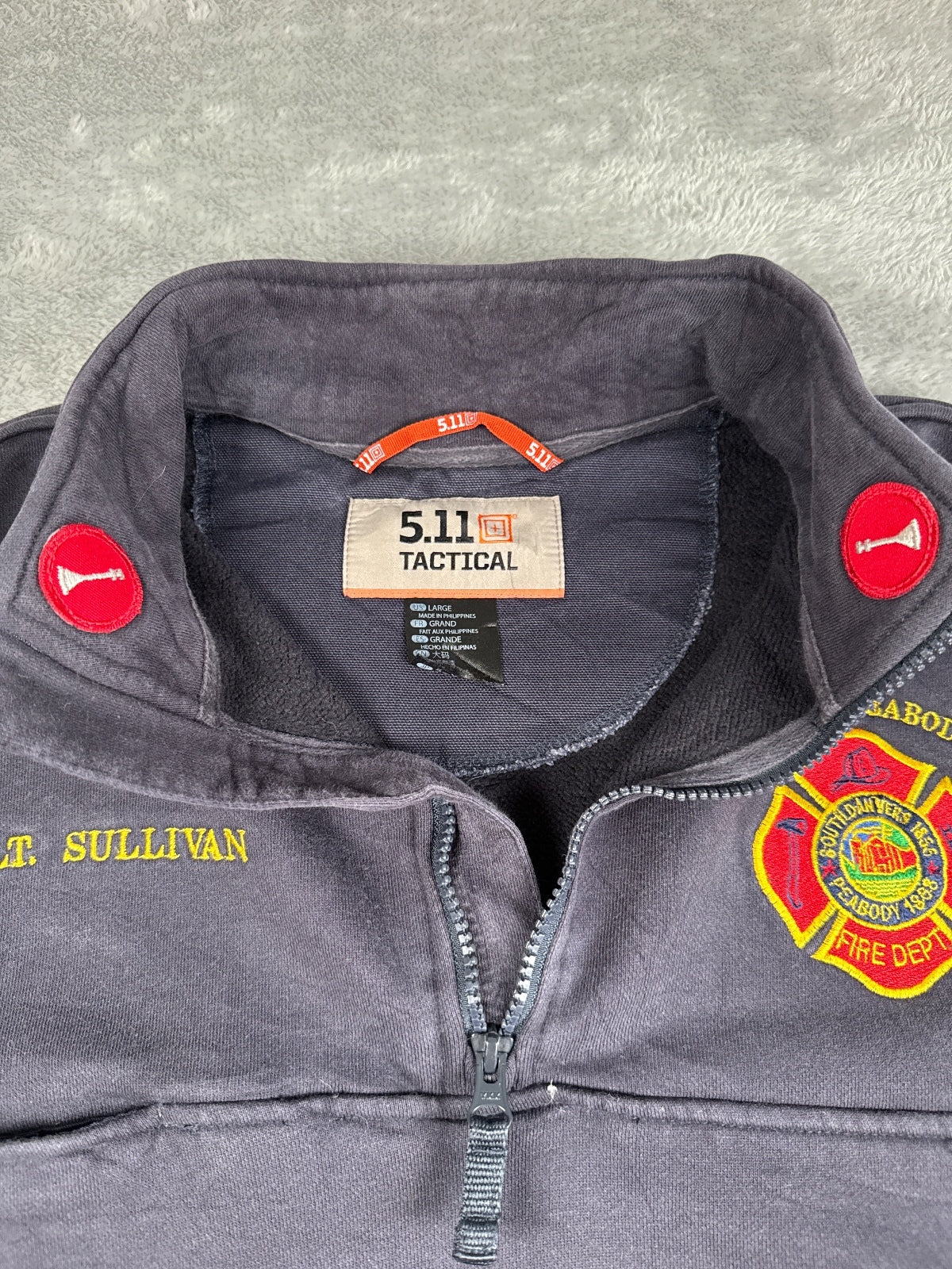 City of Peabody Fire Dept Quarter Zip Job Shirt/Sweatshirt