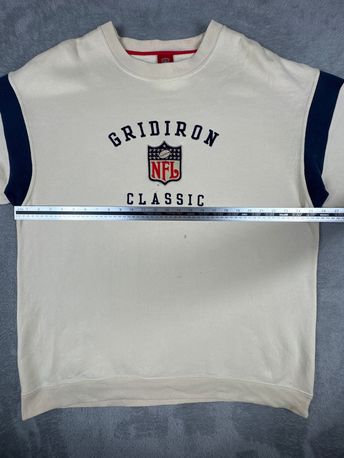 Reebok NFL Gridiron Classic Cream Sweatshirt Size L