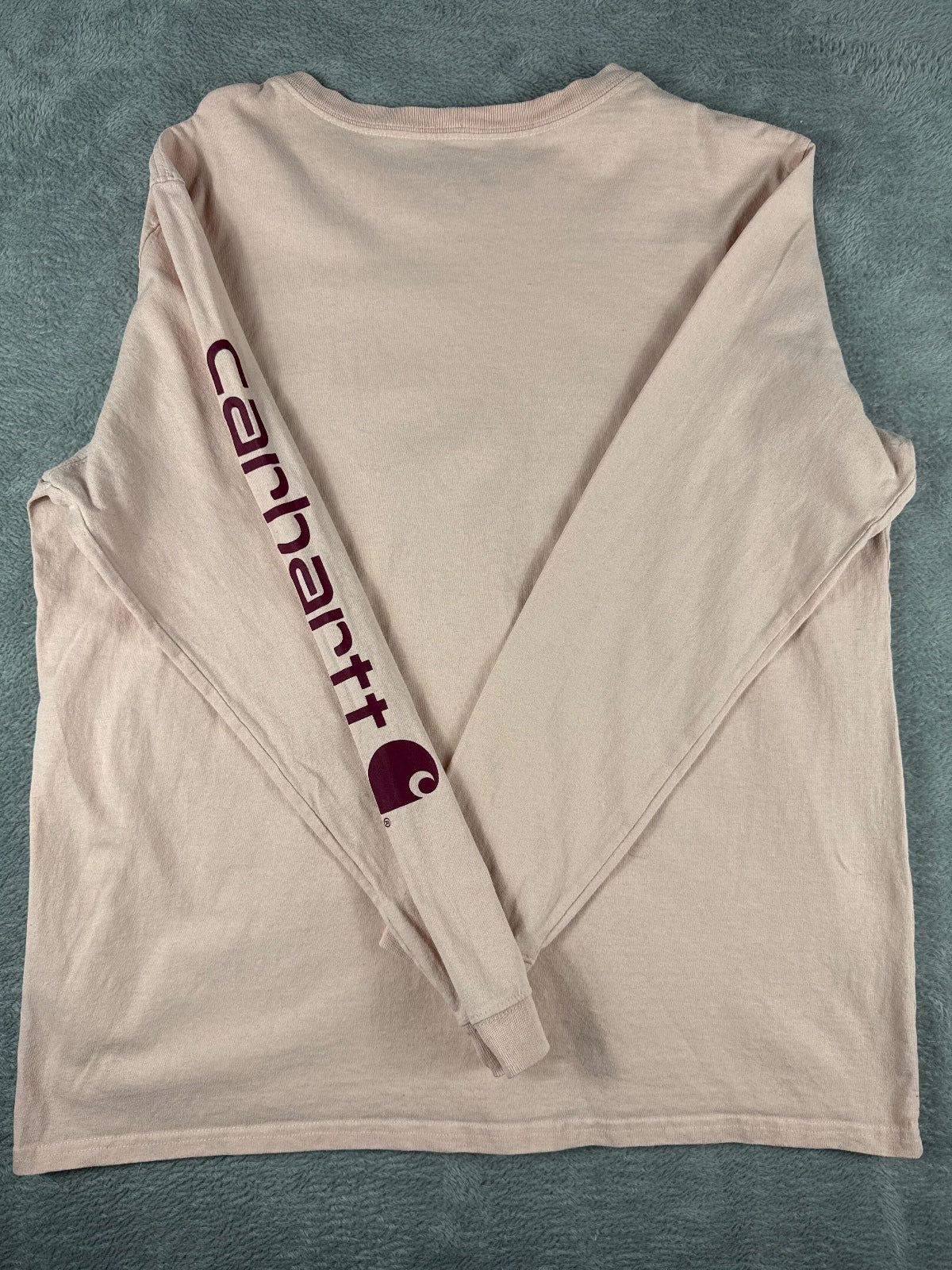 Carhartt XL Loose Fit Long Sleeve T-Shirt in Light Pink with