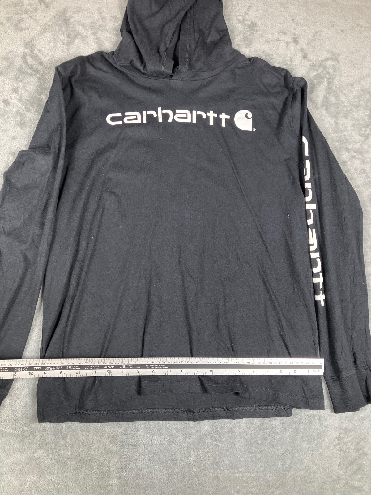 Carhartt Black Long Sleeve Hooded T-Shirt XL