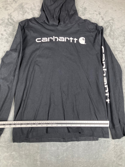 Carhartt Black Long Sleeve Hooded T-Shirt XL