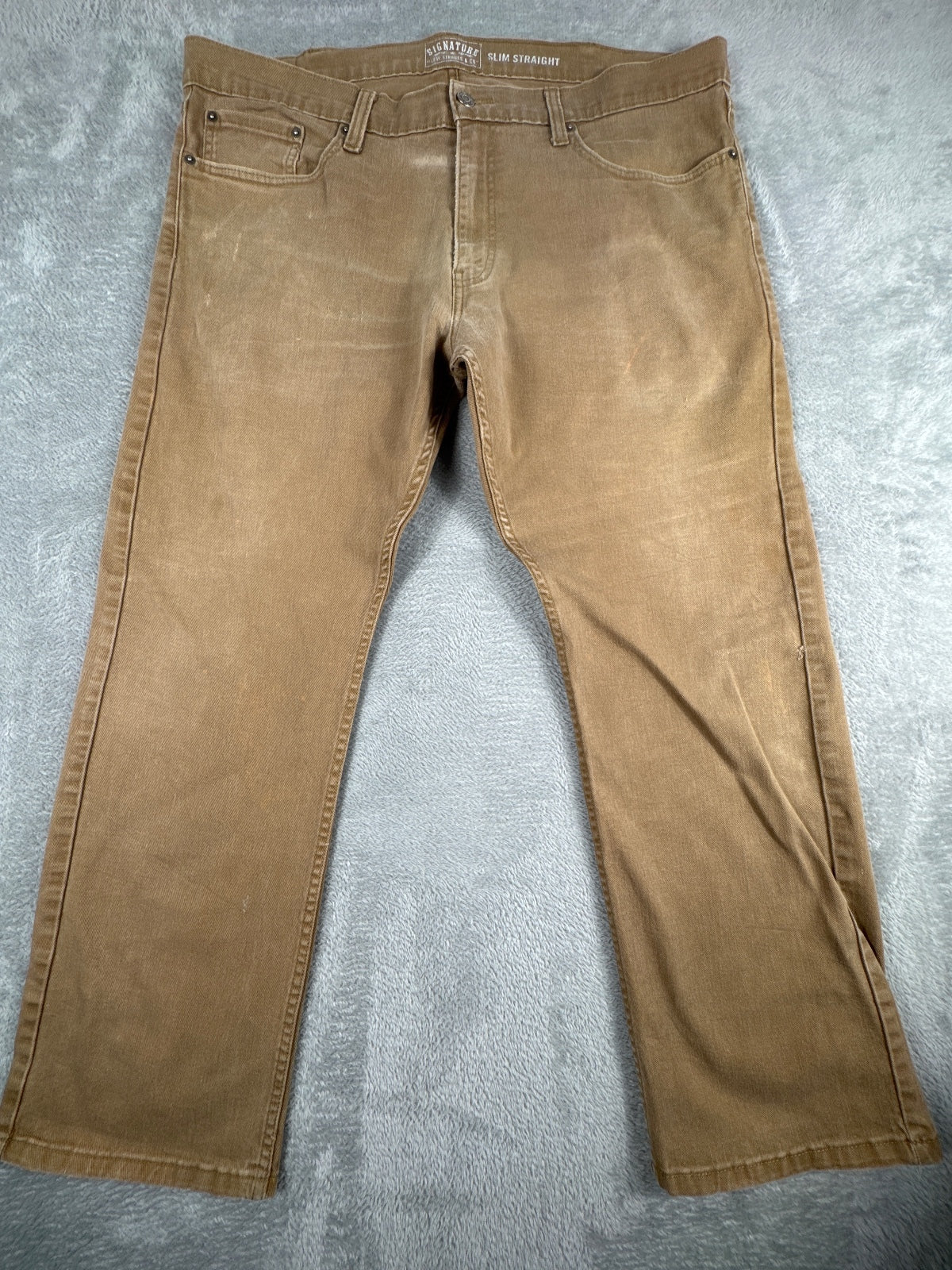 Levi's Signature Slim Straight Tan Jeans W38 L30