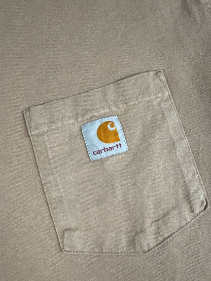Carhartt Original Fit Sand Pocket T-Shirt Size Large