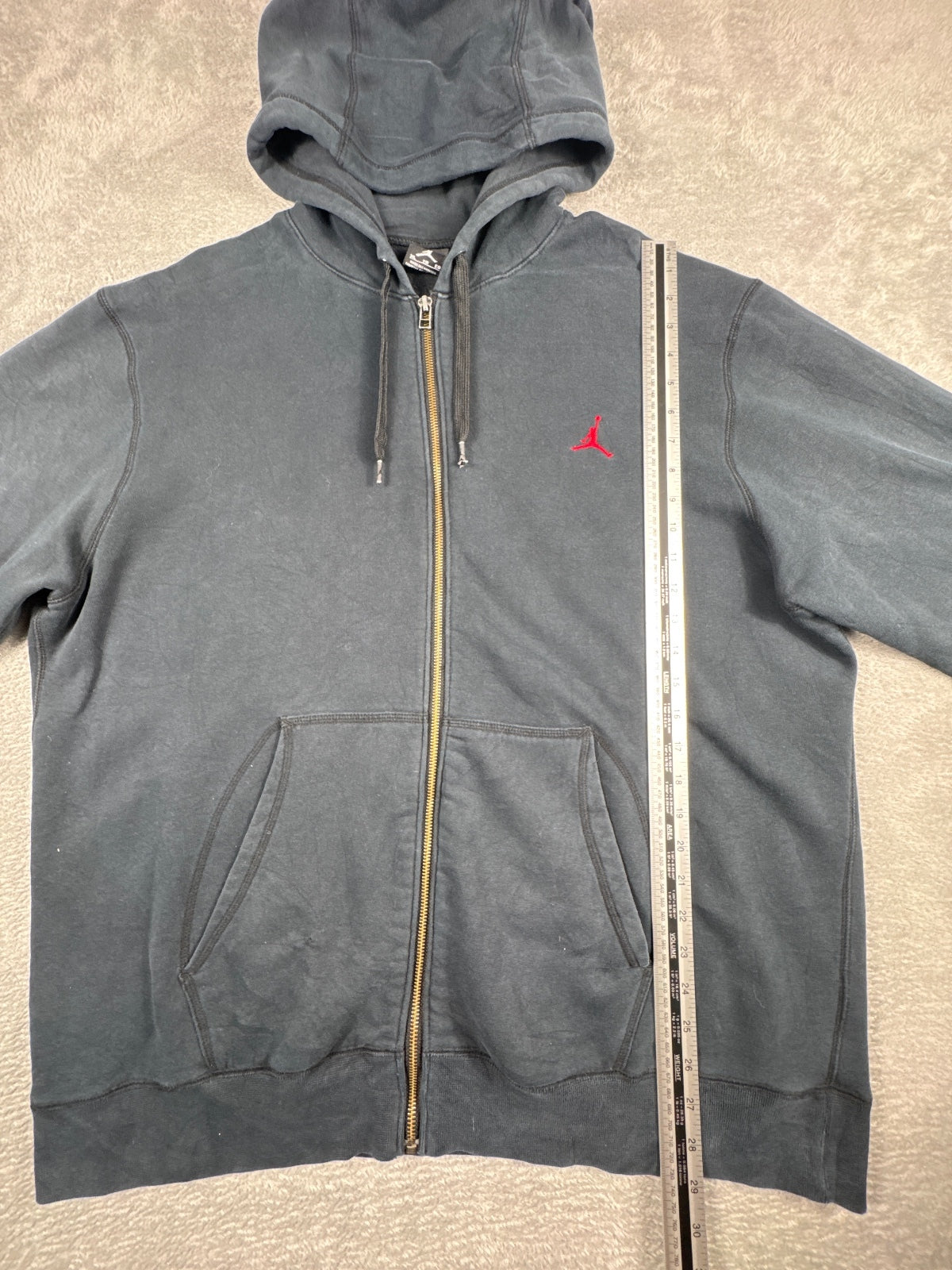 Jordan Men's Black Full-Zip Hoodie Sweatshirt Size XL