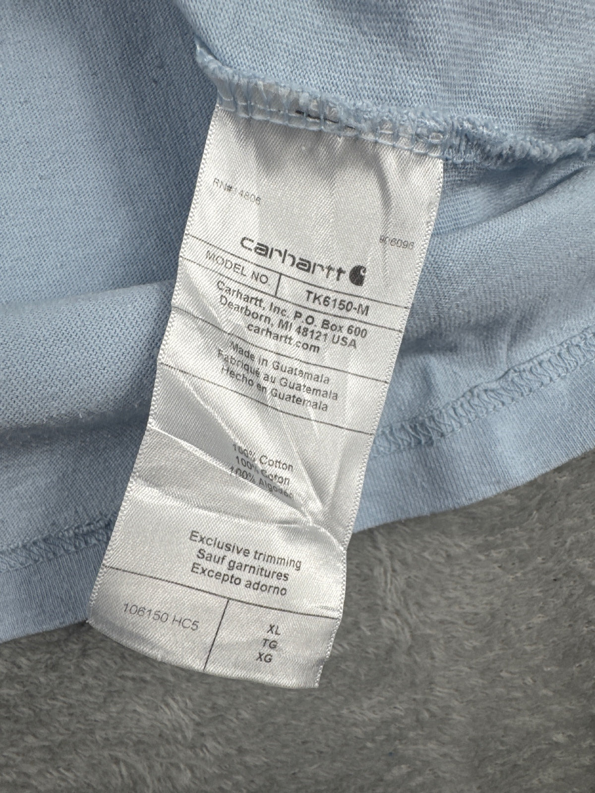 Carhartt Relaxed Fit Graphic T-Shirt in Light Blue Size XL