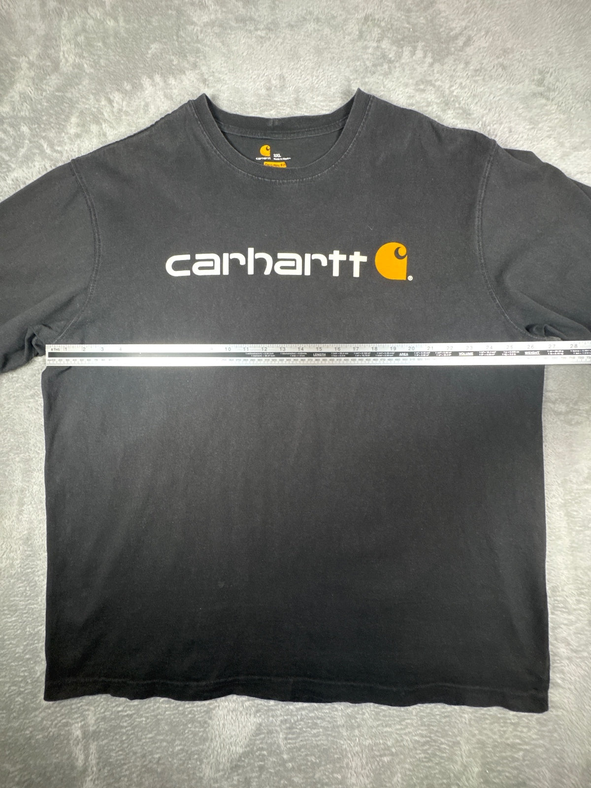 Carhartt Black Original Fit Logo T-Shirt Size 2XL