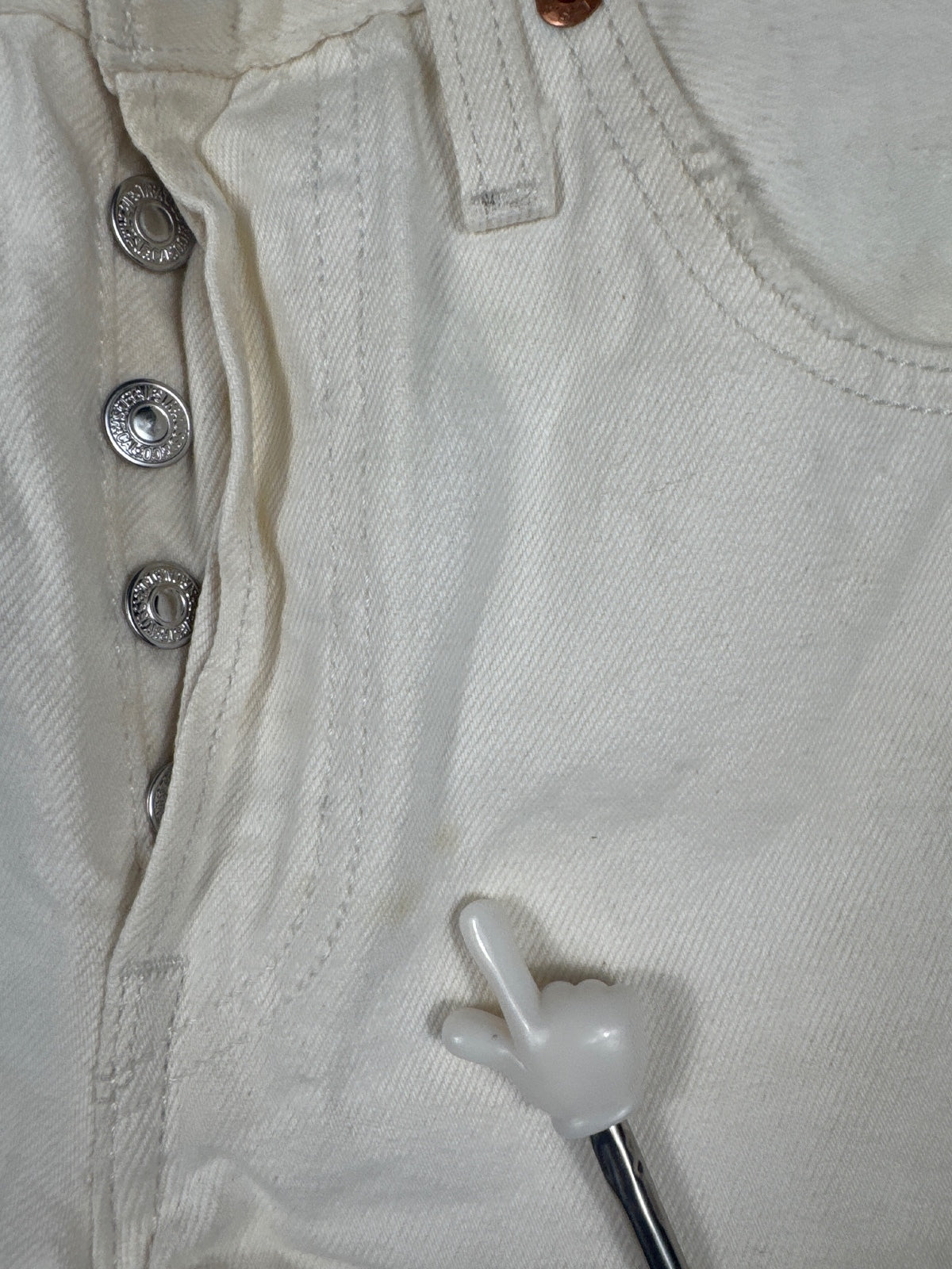 Levi's 501 White Denim Shorts W24