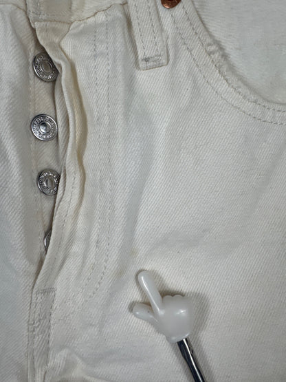 Levi's 501 White Denim Shorts W24