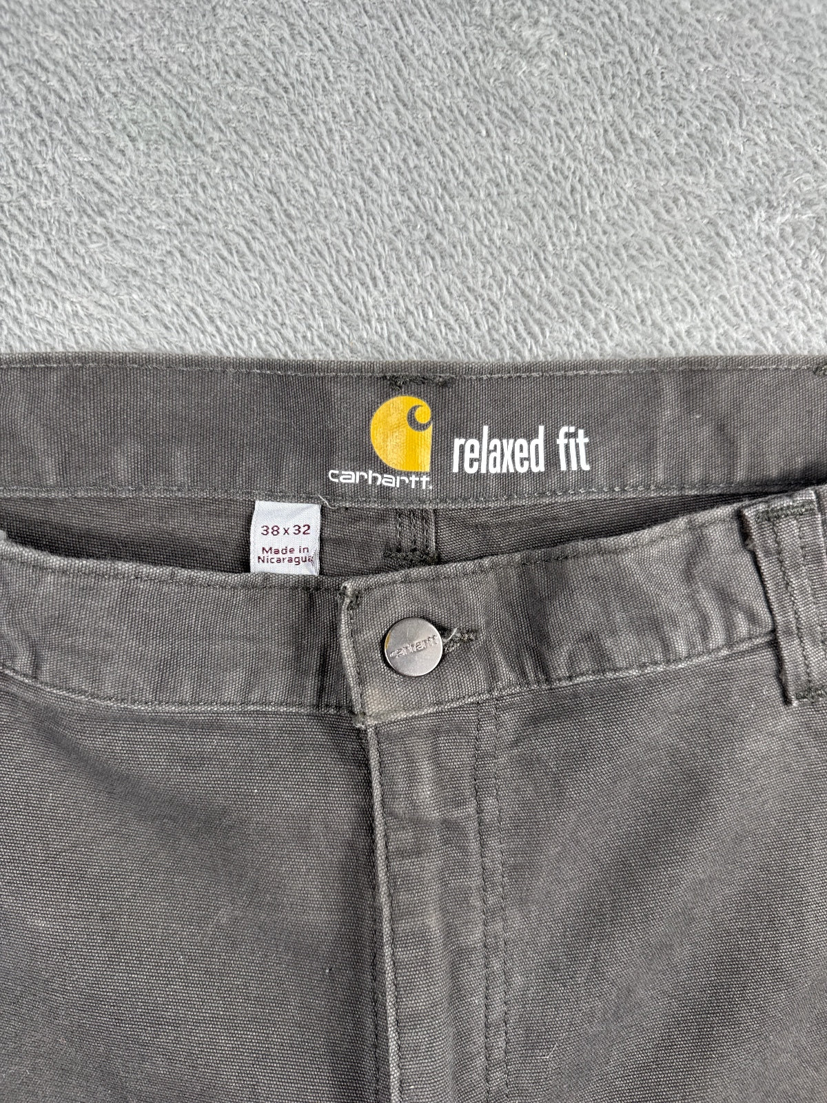 Carhartt Relaxed Fit Black Work Pants W38 L32