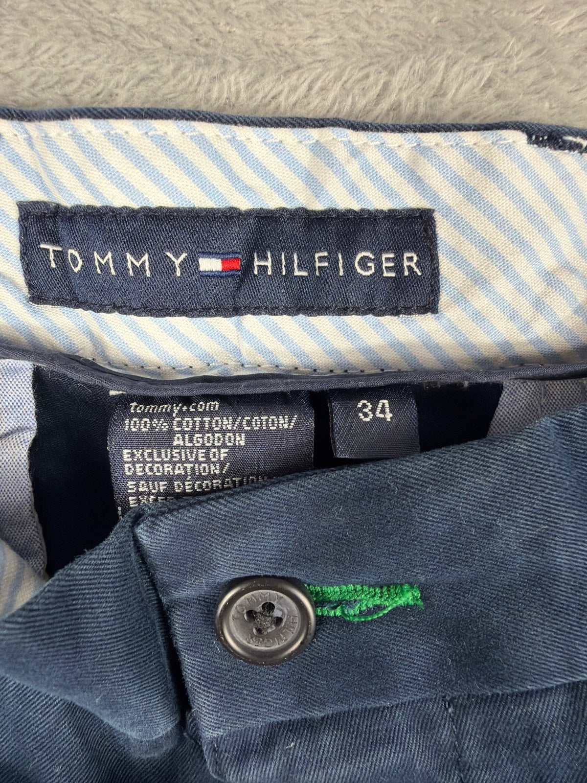 Tommy Hilfiger Navy Cotton Shorts W34